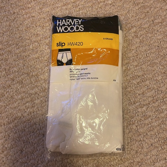 Harvey Woods vintage white regular rise briefs - Picture 2 of 2